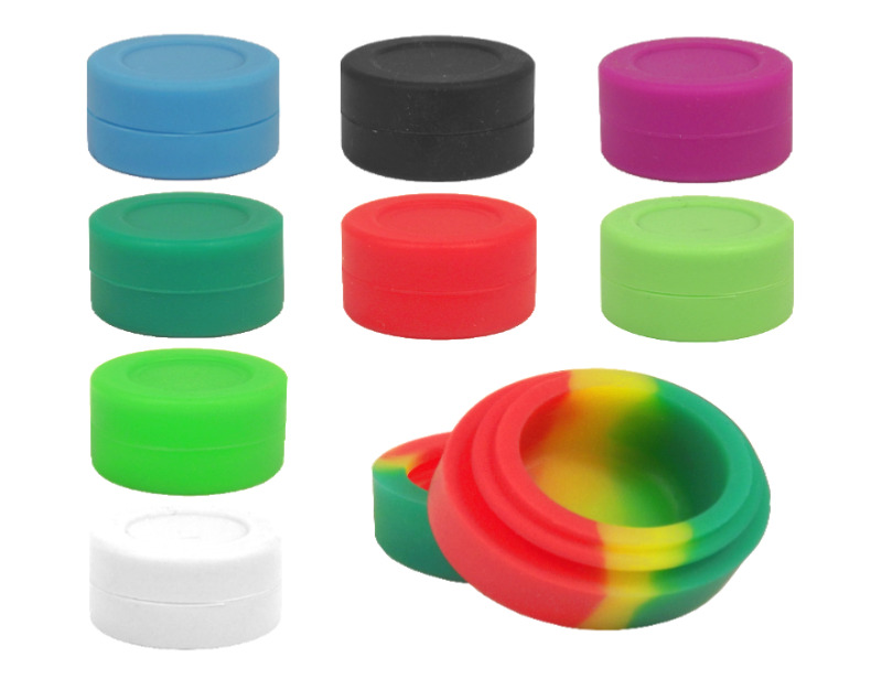 Silicone-Jar-Container-1-Pad-1-Silver-Tool-with-Silicone-Tips-Dab-Nonstick-Non-Stick-Oil