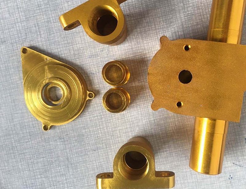 CNC machined brass part