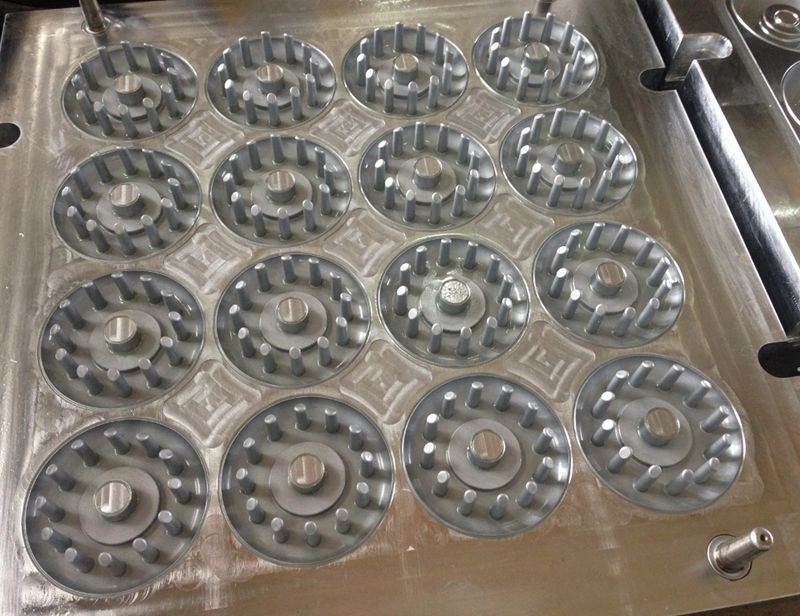 Rubber compression mould